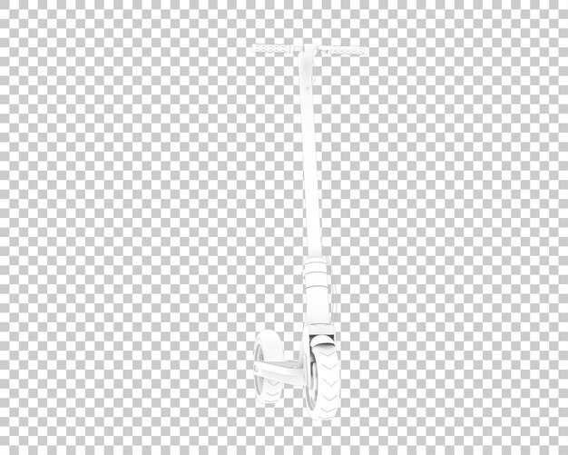 Scooter elettrico isolato su sfondo trasparente illustrazione del rendering 3d