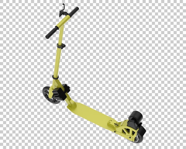 Scooter elettrico isolato su sfondo trasparente illustrazione del rendering 3d