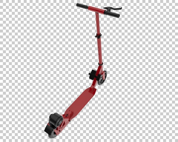 Scooter elettrico isolato su sfondo trasparente illustrazione del rendering 3d