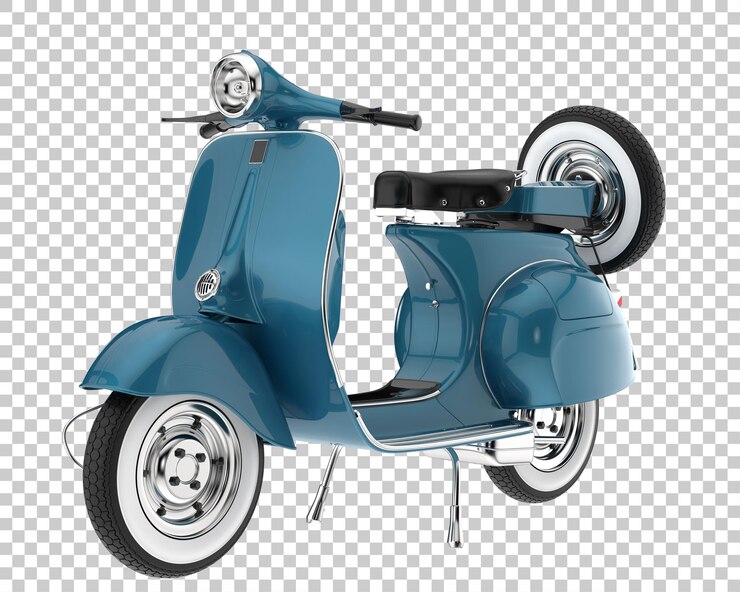 PSD scooter em fundo transparente. renderização em 3d - ilustração