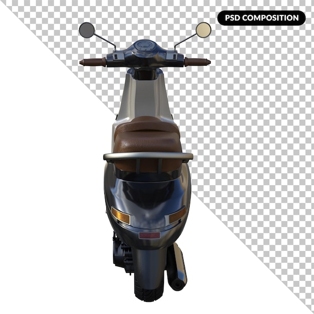 PSD scooter isolé en 3d