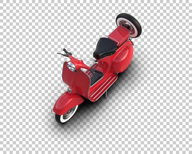 Scooter isoliert auf dem Hintergrund 3D-Rendering-Illustration