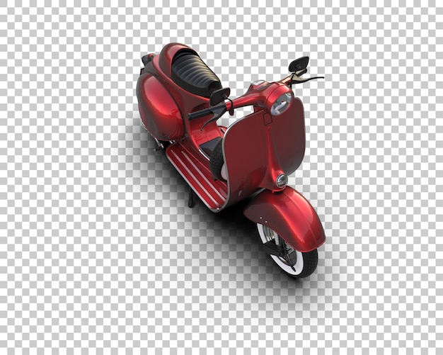Scooter isoliert auf dem Hintergrund 3D-Rendering-Illustration