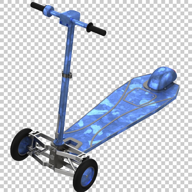 PSD scooter na ilustração de renderização 3d de fundo transparente