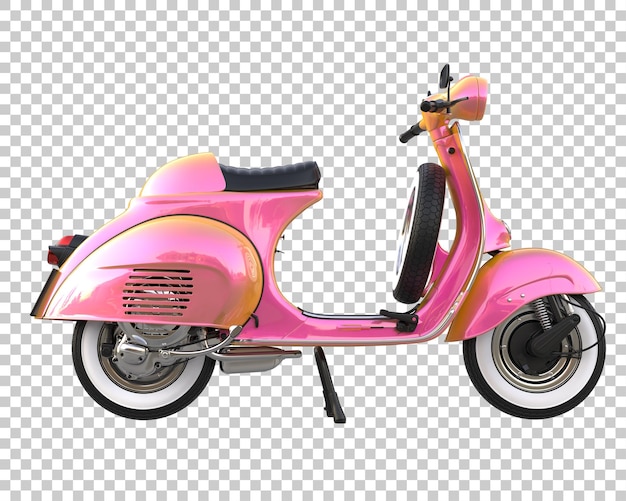 Scooter on transparent background. 3d rendering - illustration