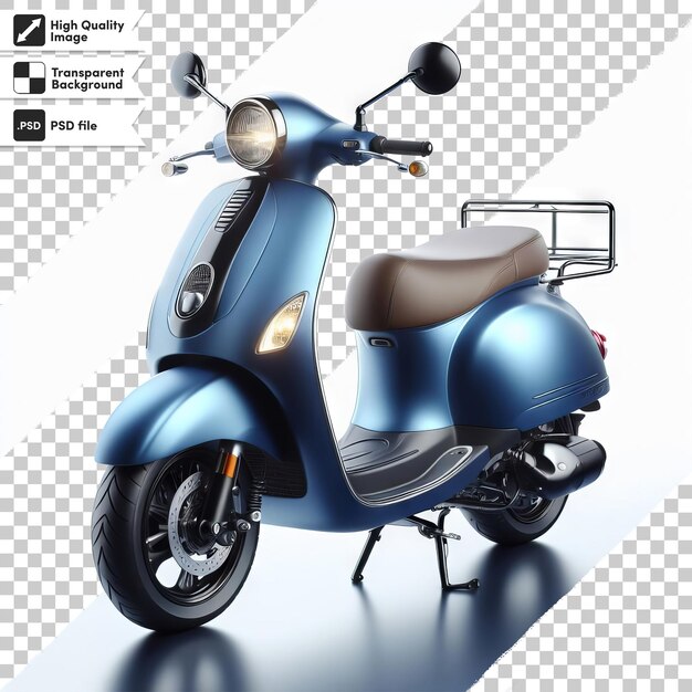 PSD un scooter con un scooter azul en él