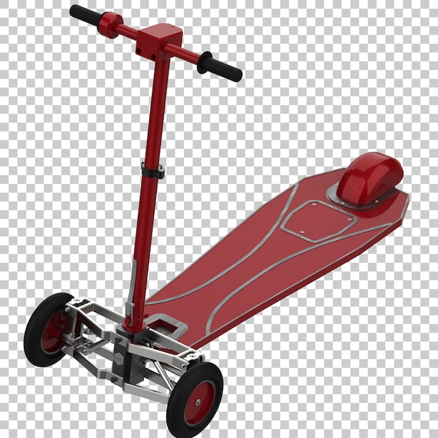 Scooter su sfondo trasparente 3d rendering illustrazione