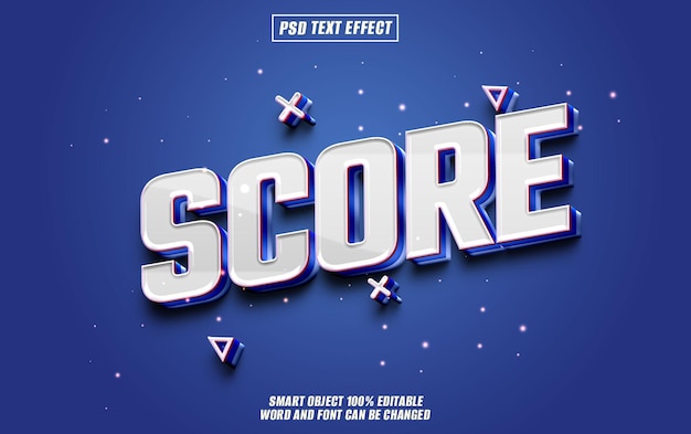 score text effect font editable typography 3d text