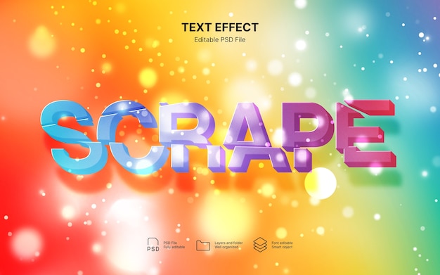 Scrape text effect