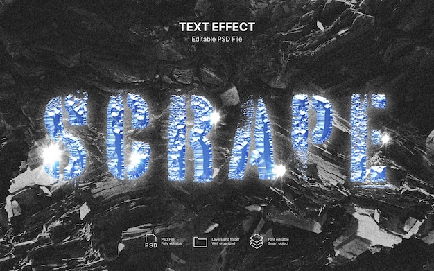 Scrape text effect