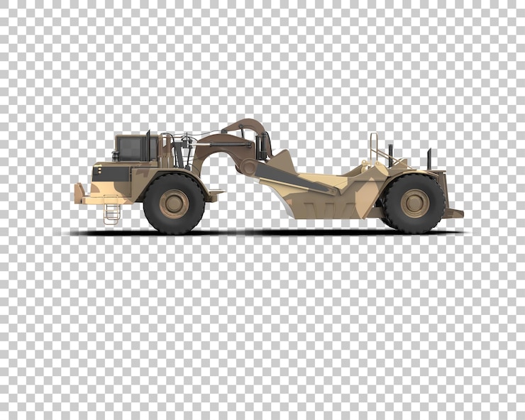 PSD scraper isolato sullo sfondo illustrazione di rendering 3d