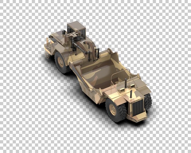 Scraper isoliert auf dem Hintergrund 3D-Rendering-Illustration