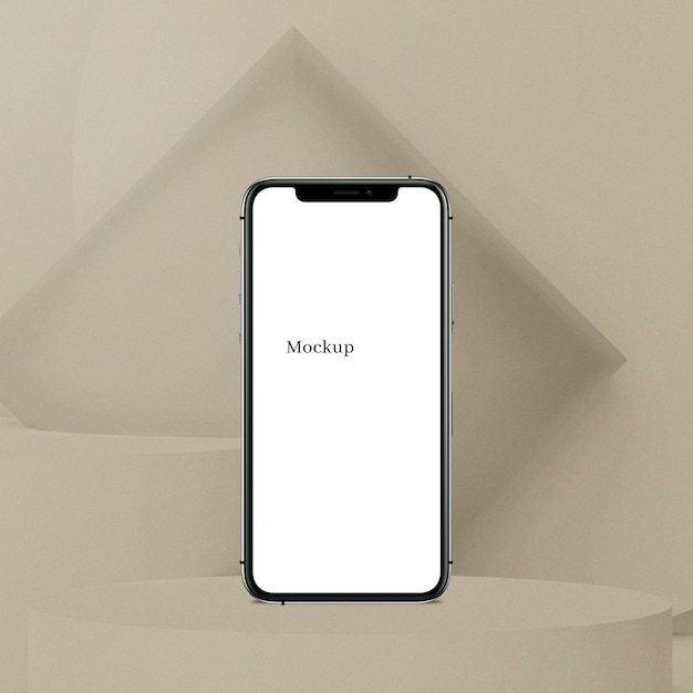 Screen Display Device Mockup auf Surface Brown Podium