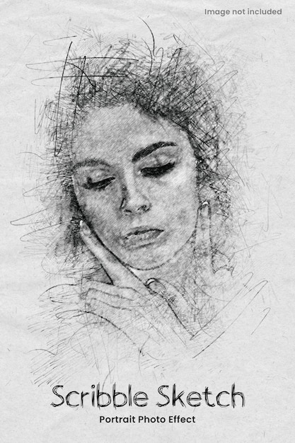 Scribble penna schizzo disegno effetto fotografico