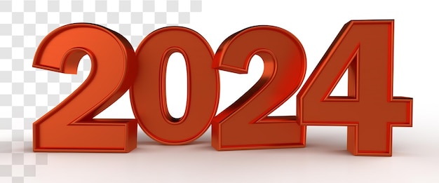 Scritta 2024 PNG 3d