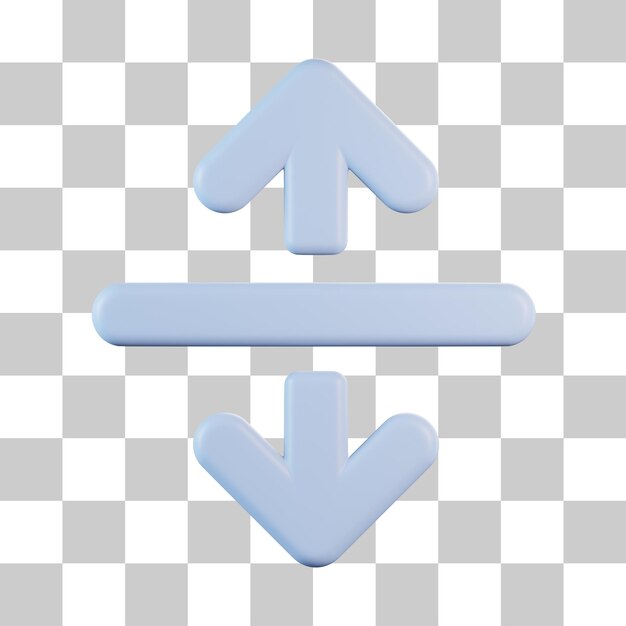 scroll up and down arrow 3d icon