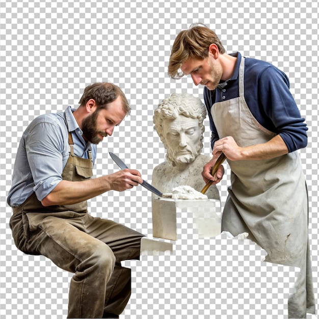 PSD sculpteurs photographiques couteau de style ciseau sur fond transparent