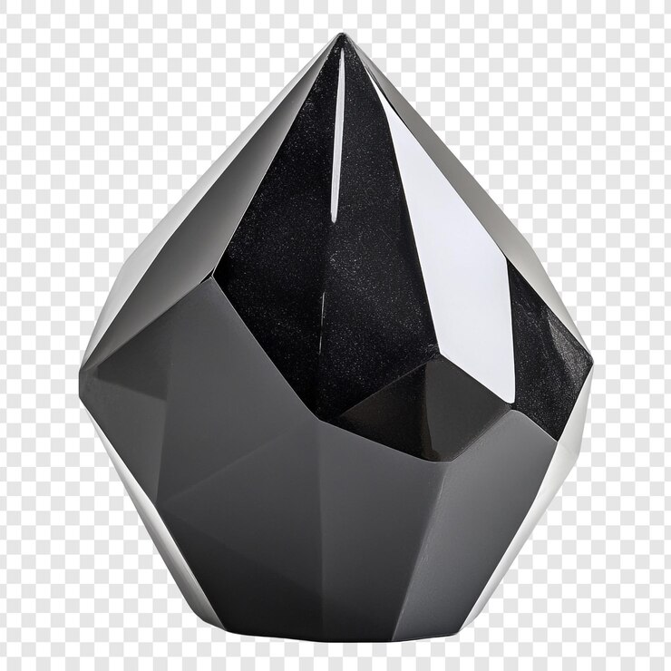 PSD sculpture en cristal géométrique noir décor d'art moderne