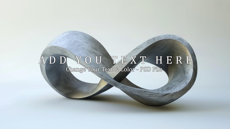 PSD sculpture du symbole de l'infini