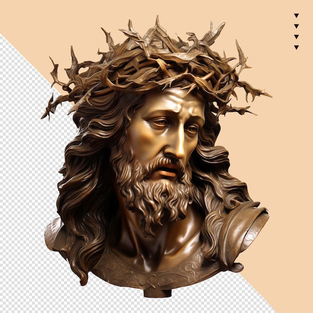 PSD sculpture réaliste de jésus-christ