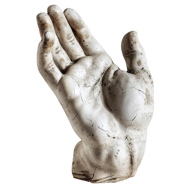 Scultura antica Gesto della mano IA generativa isolata