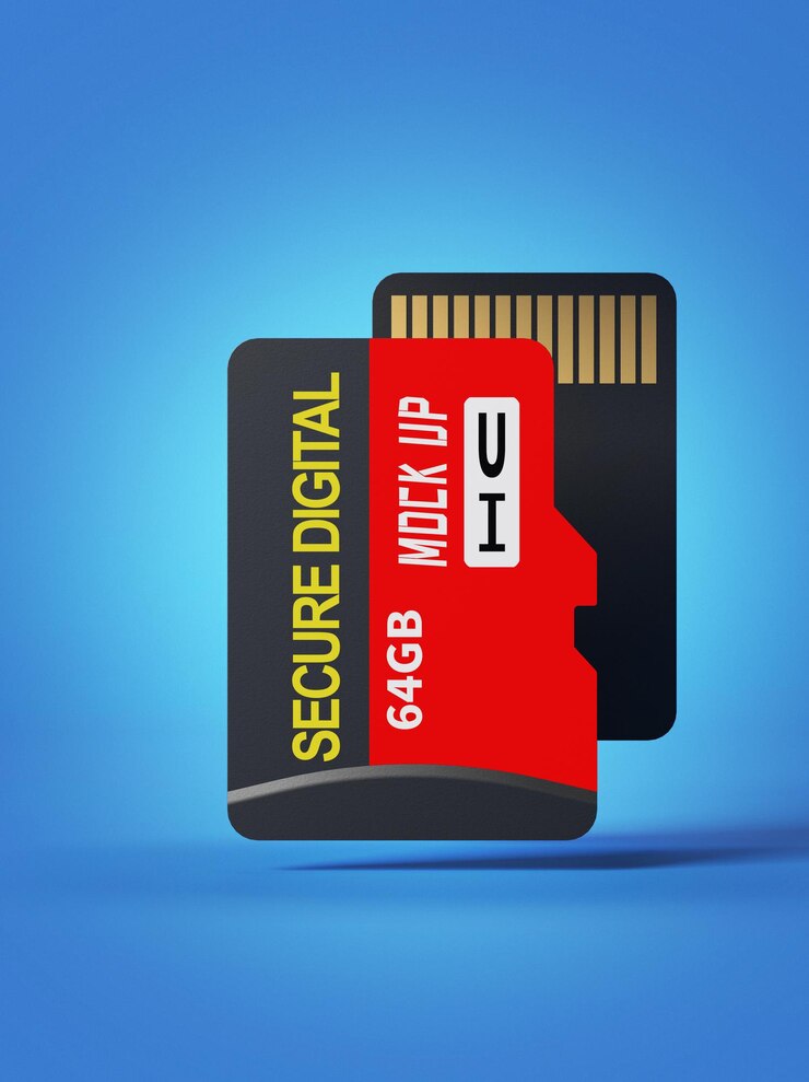 PSD sd card and adapter mockups