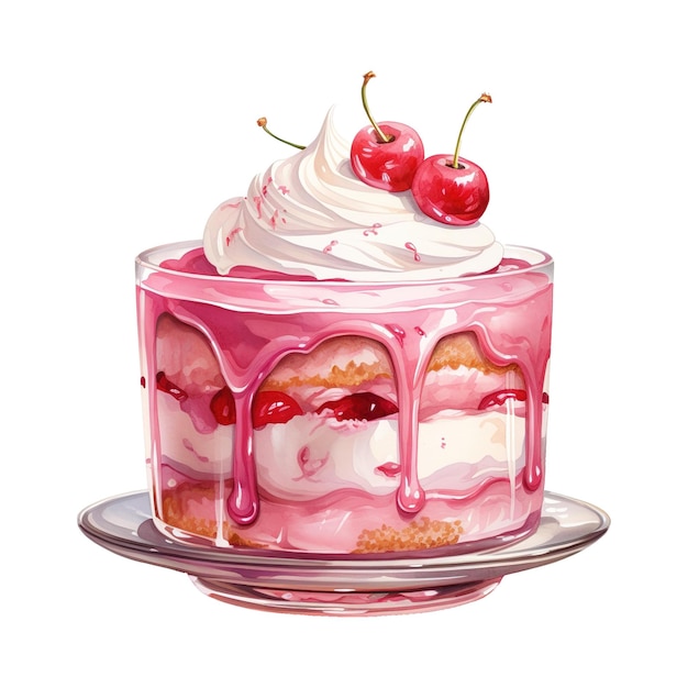 PSD se livrer à l'amour pudding rose de la saint-valentin un dessert romantique délicieux pour les fêtes