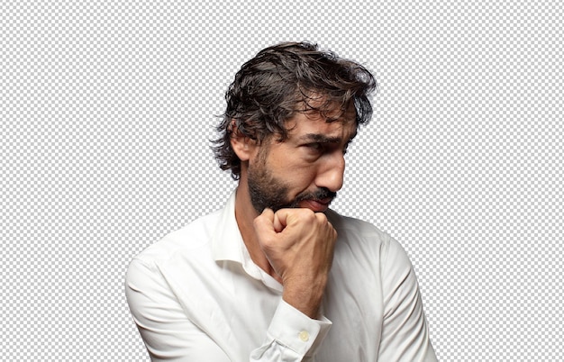 se sentir triste et stressé bouleversé à cause d'une mauvaise surprise avec un regard anxieux négatif