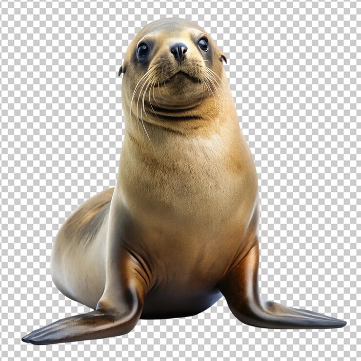 PSD sea lion isolated on transparent background