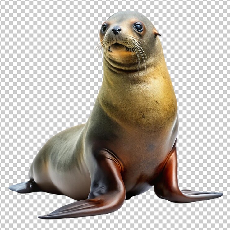 PSD sea lion isolated on transparent background