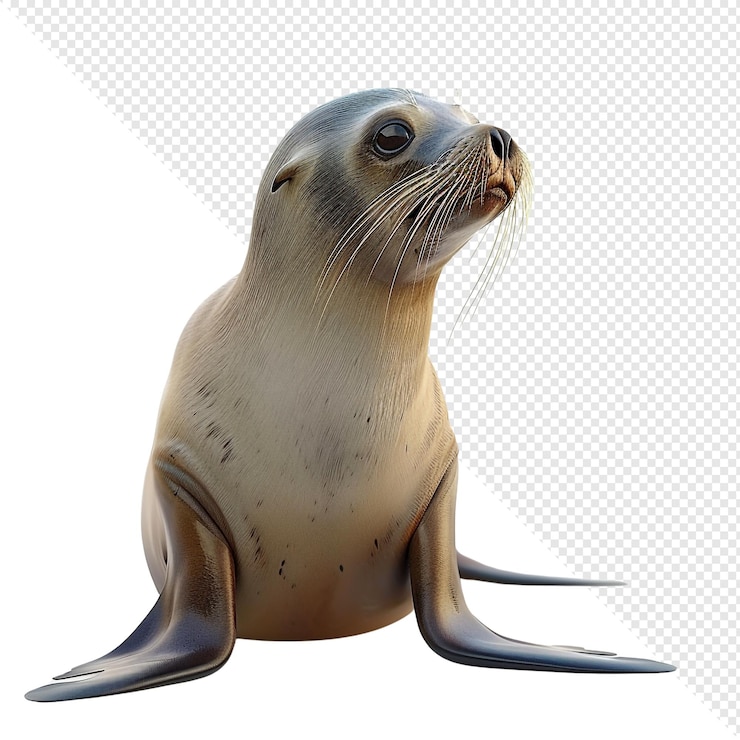 PSD sea lion portrait