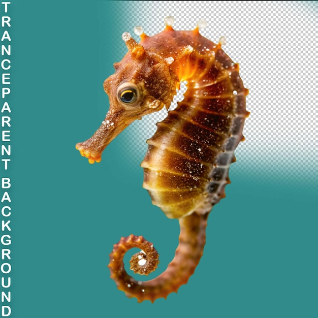 PSD seahorse on transparent background