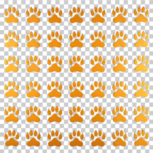 Seamless-Muster-Illustration von Leopardenpfoten png durchsichtiger Hintergrund