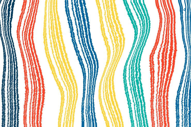 PSD seamless pattern with colorful stripes handdrawn background