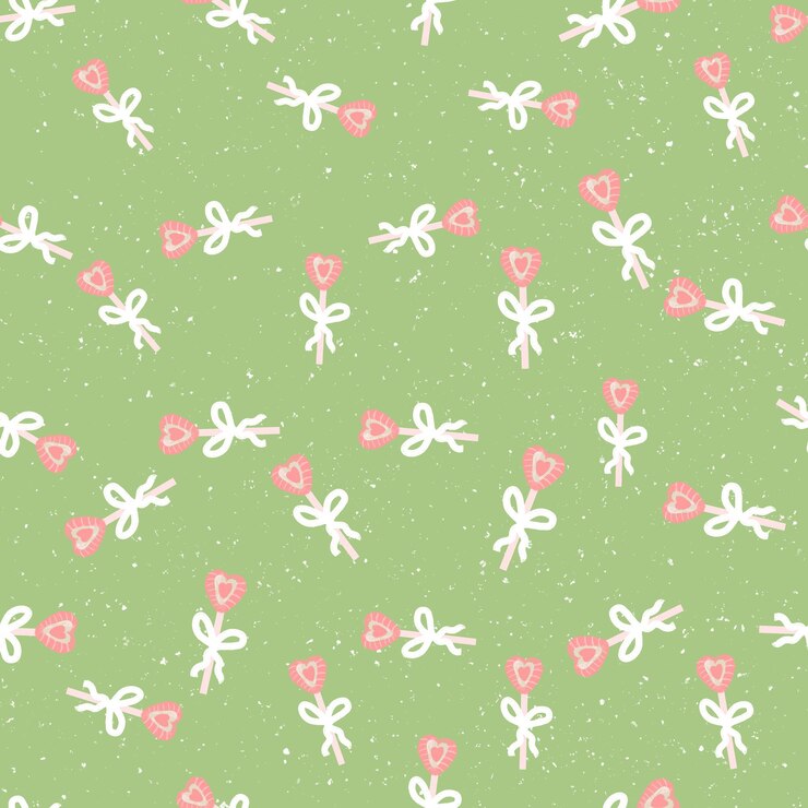 PSD seamless pattern with watercolor hand drawn strawberries in lollipops and bows