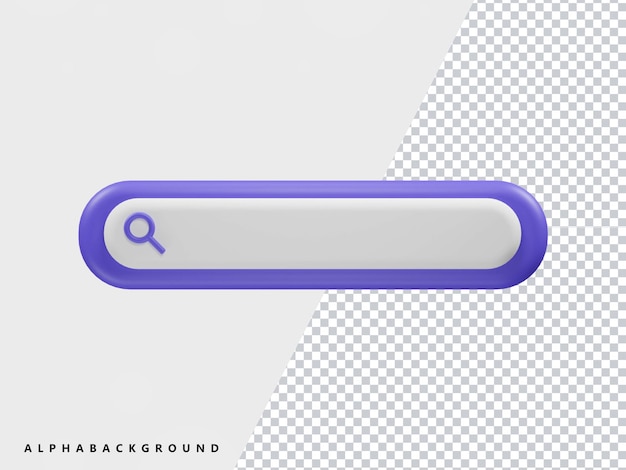 search bar 3d illustration