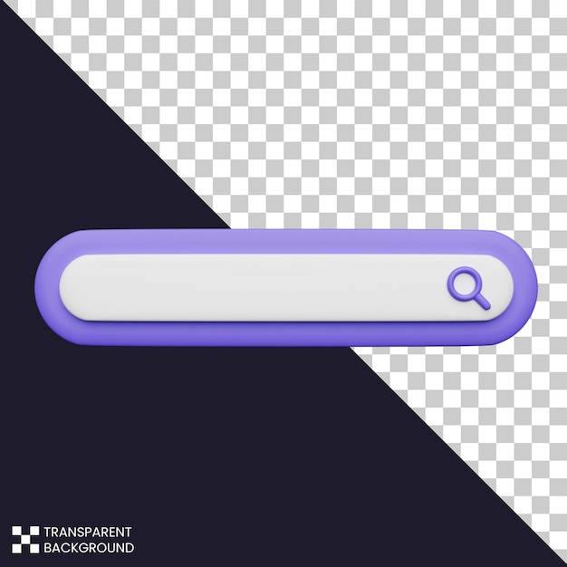 search bar template in 3d rendering