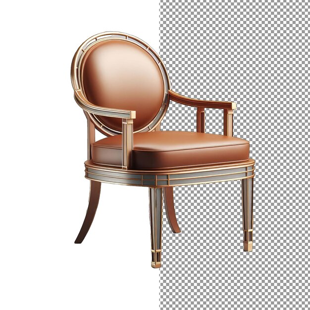 PSD seating sophistication isolierter 3d-stuhl auf png-hintergrund