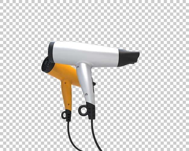 El secador de pelo aislado en un fondo transparente Ilustración de renderización 3D