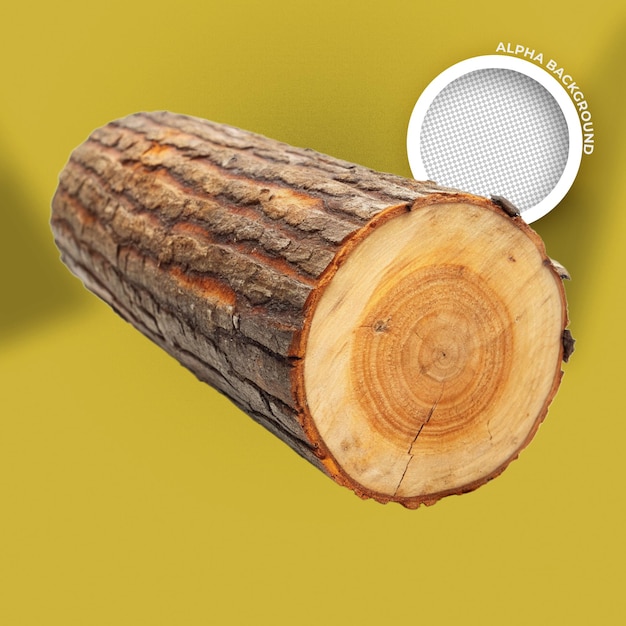 Sección transversal de tronco de madera