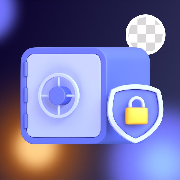 secure deposite box 3d icon