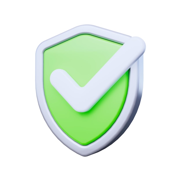 PSD secure protection 3d icon