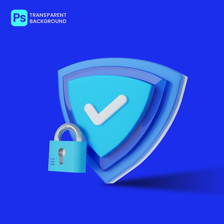 PSD security badge checking and padlock