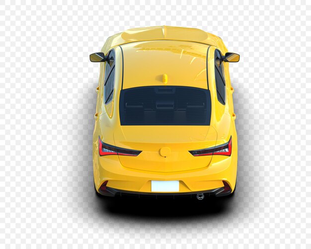 El sedán amarillo es de arriba.