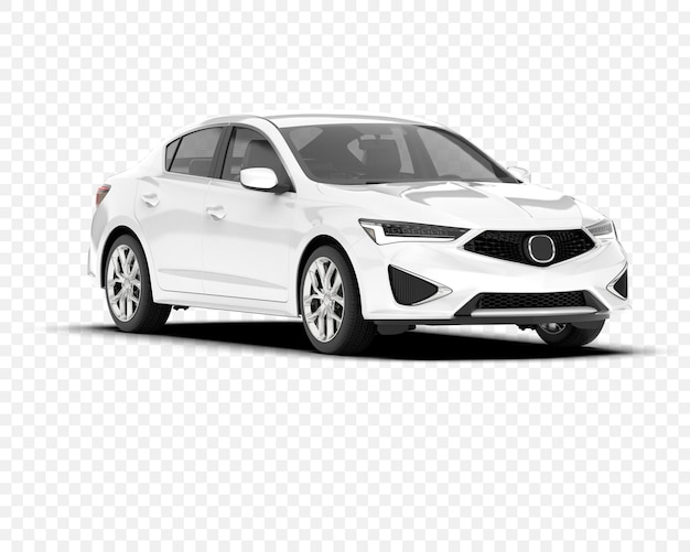 Sedán blanco elegante Diseño automovilístico moderno y lujo