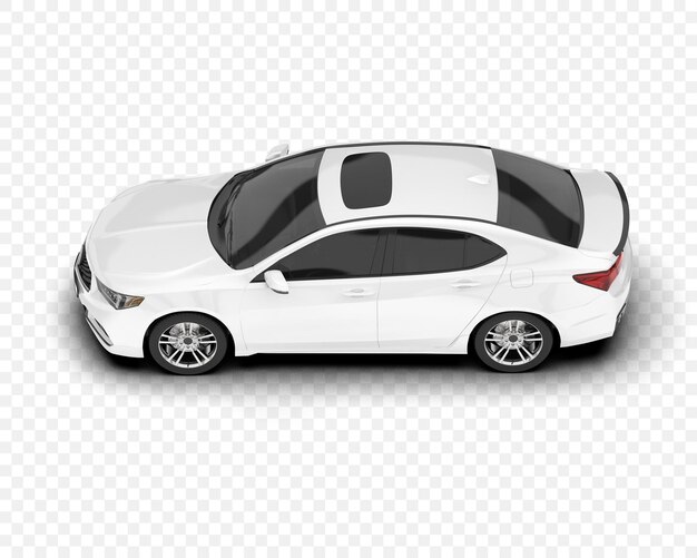 Sedán blanco elegante con techo solar