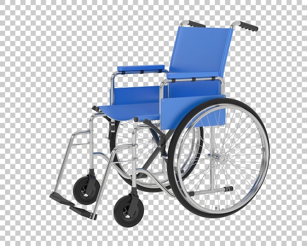 Sedia a rotelle su sfondo trasparente 3d rendering illustrazione