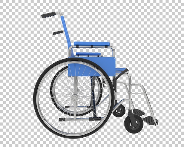 Sedia a rotelle su sfondo trasparente 3d rendering illustrazione