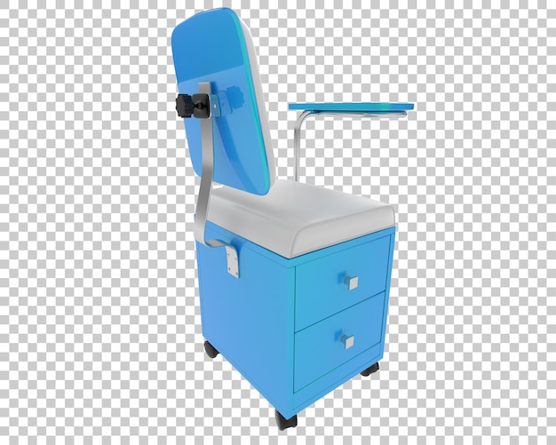 Sedia di bellezza isolata su sfondo trasparente illustrazione del rendering 3d