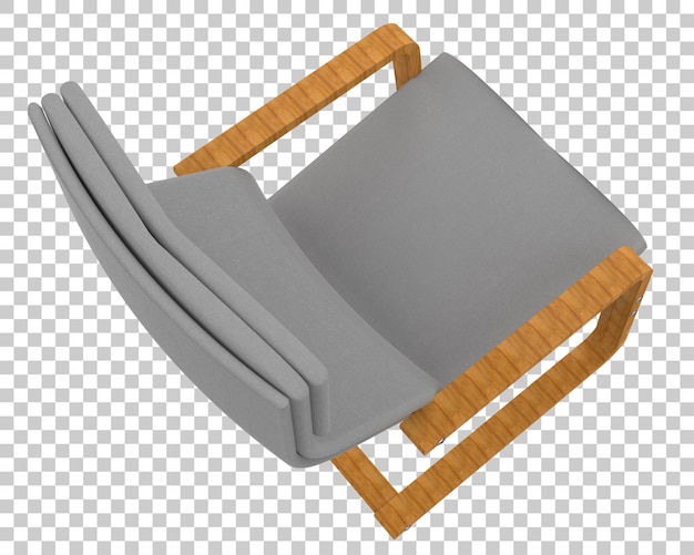 Sedia isolata su sfondo trasparente 3d rendering illustrazione